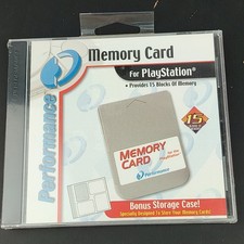 Memory Card PS1 with Storage Case New Sealed