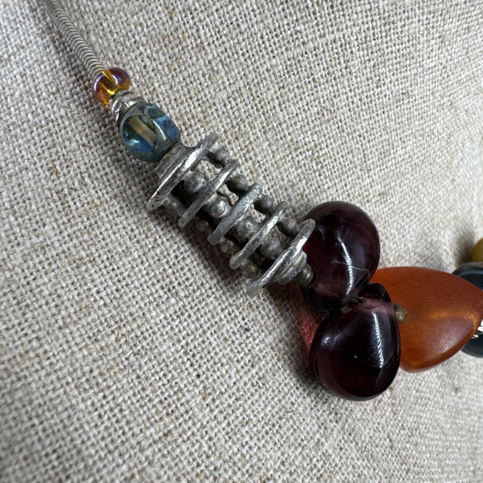 Multicolored Beaded Assorted Stone Adjustable Cho… - image 3