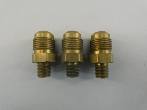 *Lot of 3* Parker Brass 3/8 Npt to 5/8 Flair Adapter Fitting - NEW Surplus!