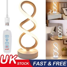 Integrated LED Table Lamp Twist Design Warm White Light For Living Room Bedroom