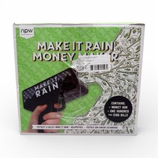 Make It Rain Money Maker Gun With Play Money Cash Party Gag Gift 100 Bills