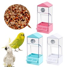 Bird Cage Feeder Bird Feeder Transparent Parrot Feeder Automatic Bird Feeder for
