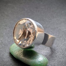 Vintage Designer Ring 925 Silber Bergkristall RG 54