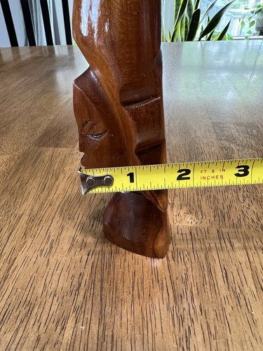 Vintage Carved Wooden Female Bust Statue Figure FIJI Polynesian Style Decor - Picture 10 of 11
