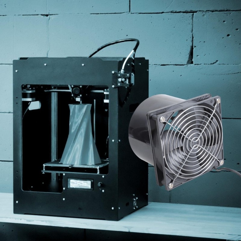 12cm Round Duct Fan Ventilation Fan for Fume Extraction In 3D Printer ...
