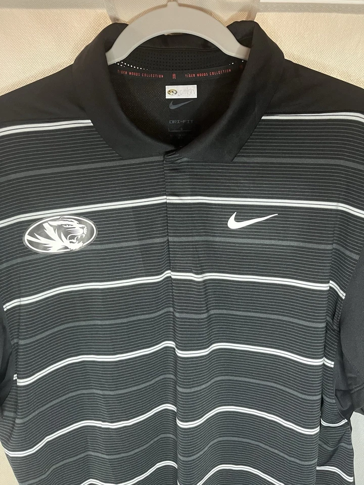 Nike Golf Dri-Fit Missouri Tigers Team Issued Tiger Woods Polo Men’s Size Large - Image 2 of 4