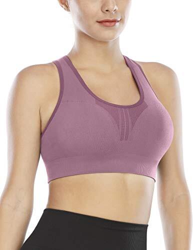 High Impact Sports Bras for Women Padded Sports Large 3 Packs-black+blue+pink - Afbeelding 7 van 8