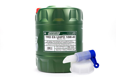20 Liter FANFARO TRD E6 UHPD 10W-40 API CJ-4 NKW Motoröl inkl. Auslasshahn Motor