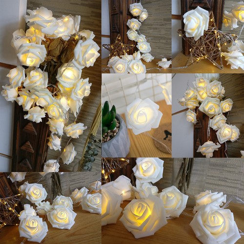 10-LED Rose Flower Fairy Wedding Garden Party Christmas Decor String Lights 1.5M - Picture 12 of 14