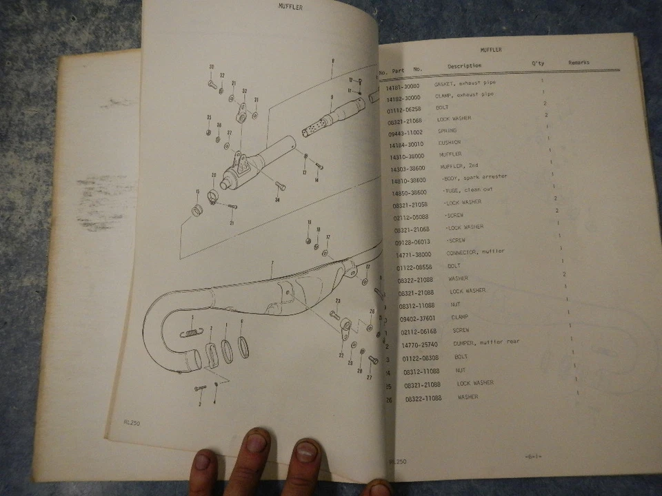 1974 SUZUKI RL250 TRIALS PARTS CATALOGUE MANUAL 1ST EDITION 74 RL 250 L 250L - Image 3 of 4