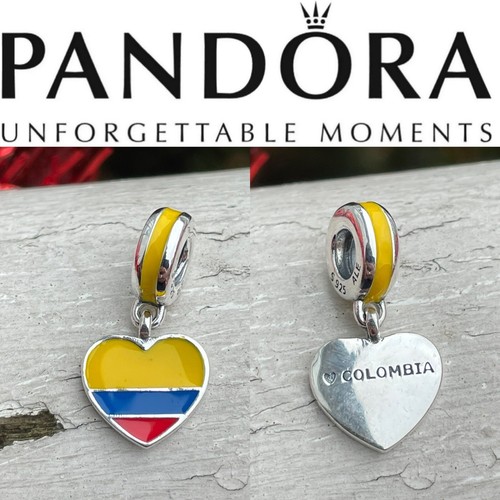 Pandora Colombia Exclusive Country Heart Flag Colors Dangle Charm - 第 1/5 張圖片
