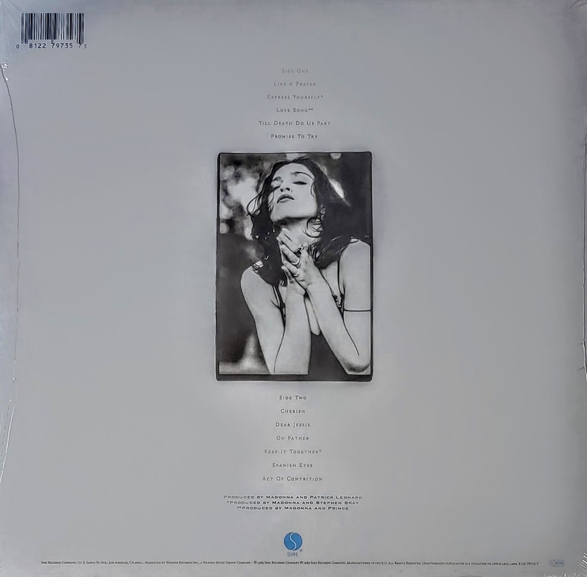 MADONNA - LIKE A PRAYER - 180-GRAM VINYL LP 