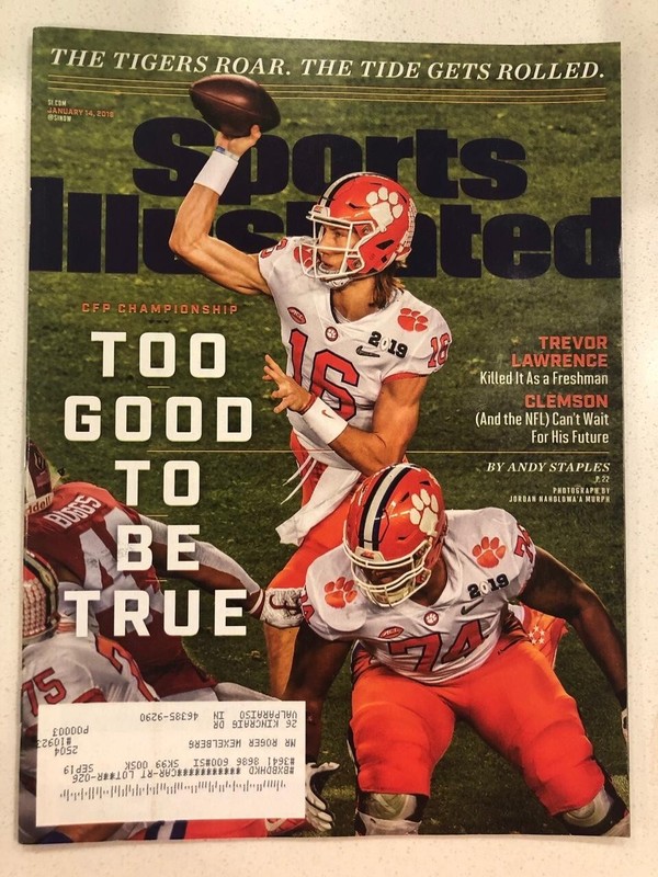 Trevor Lawrence Sports Illustrated, January 14, 2019