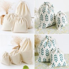 Leinen Baumwolle Kordelzugbeutel Baumwollbeutel Stoffsack Aufbewahrungstasche
