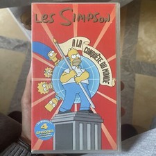 VHS Les Simpson A La Conquête Du Monde CASSETTE VIDEO VIDEOCASSETTE K7 FR