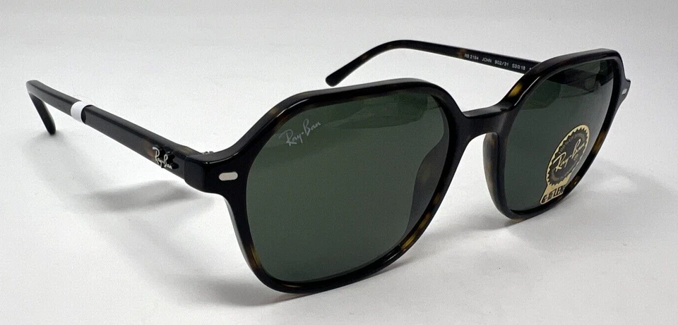 Ray-Ban Rb2194 John Square Sunglasses MC SQU LG Tortoise RB 2194 - Image 2 of 4