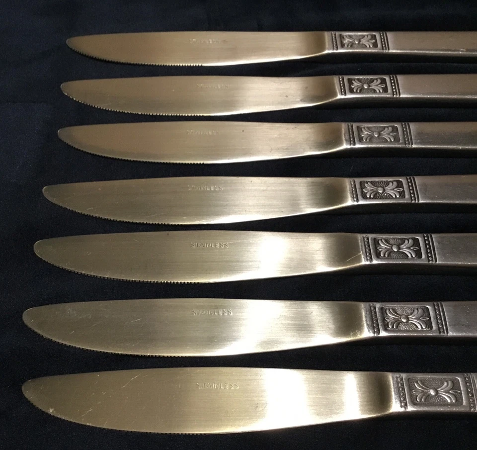 Cuchillos de mantequilla Imperial International CORTINA 7 cubiertos de acero inoxidable Corea IIC Foto 2 de 4