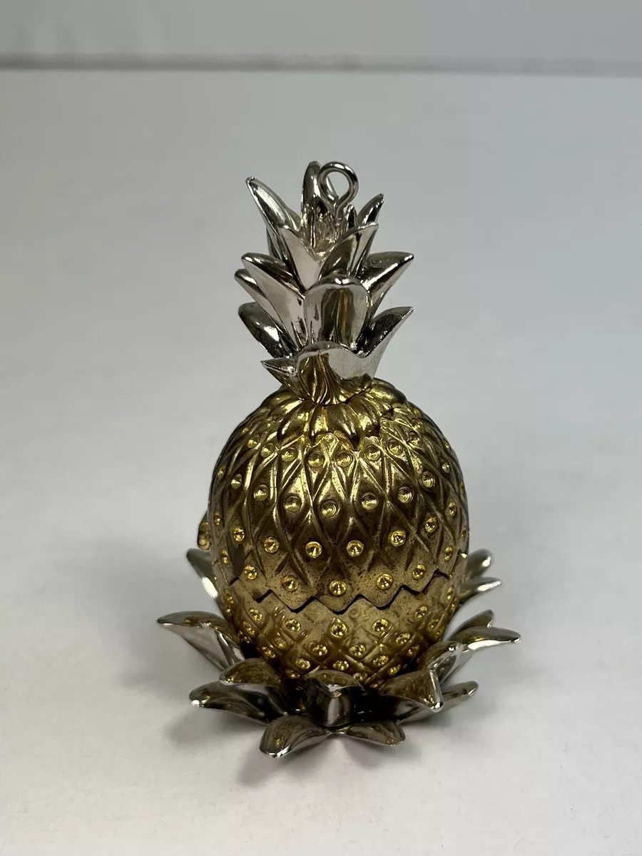 Lenox Williamsburg Hospitality Pineapple Ornament Gold Silver