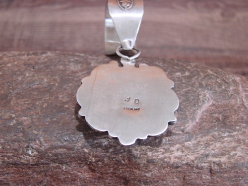 Native American Sterling Silver & Purple Spiny Oyster Pendant Signed Dawes - Picture 6 of 6