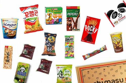 Cestino scatola snack asiatico [senza noci] - include snack giapponesi, coreani, cinesi-