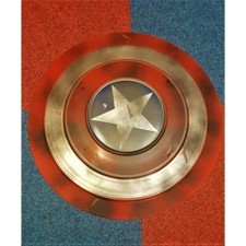 Marvel Red Captain America Shield Metal Replica cosplay Avengers Endgame Gift