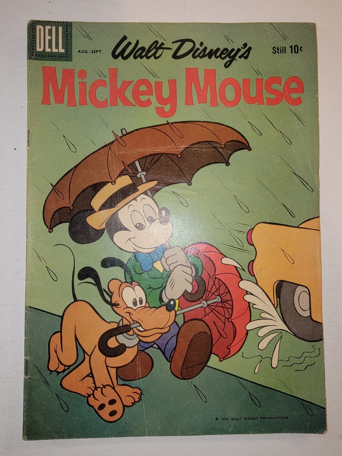 Walt Disney's MICKEY MOUSE Silver Age #67 FN- SPLASH GUARD PLUTO 1959 Mid Grade