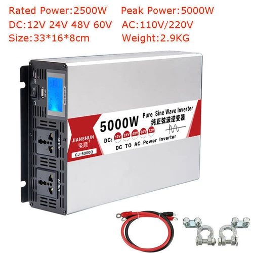 4000W 5000W 8000W 12V 24V 48V 60V 72V to 110V 220V Pure Sine Wave Power Inverter - Picture 14 of 32