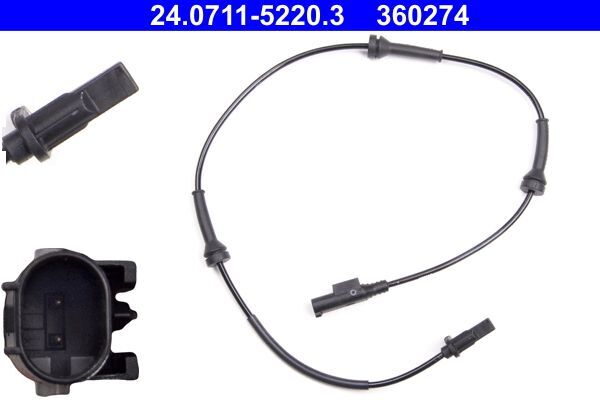 Sensor, revoluciones de la rueda ATE 24.0711-5388.3 al mejor precio