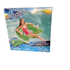 Bestway H2O Go Green Lazy Lounge Sit 'N Ease Chair Pool Float 60in x 39in Fun