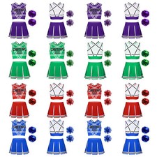 Women's Cheer Up Outfit Stage Vest And Miniskirts Cheerleading Cosplay Uniform
