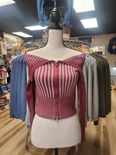 Urban Outfitters Off The Shoulder Ribbed Top Size PM New With Tag