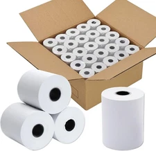 2 1/4"x 50' Thermal Paper Rolls Credit Card Receipt & Cash POS Register Paper US