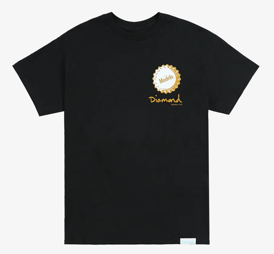 NWT Diamond Supply Company x Modelo Bottle Cap T Shirt Black | eBay