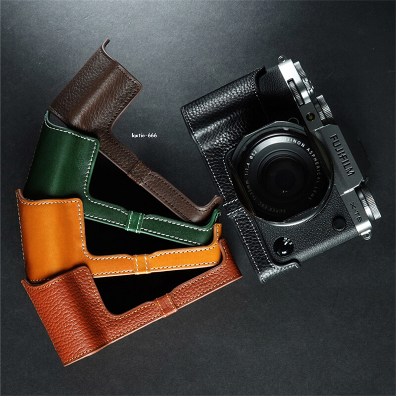 Fujifilm XT5 Half Case Genuine Leather Handmade Camera X-T5 Cover