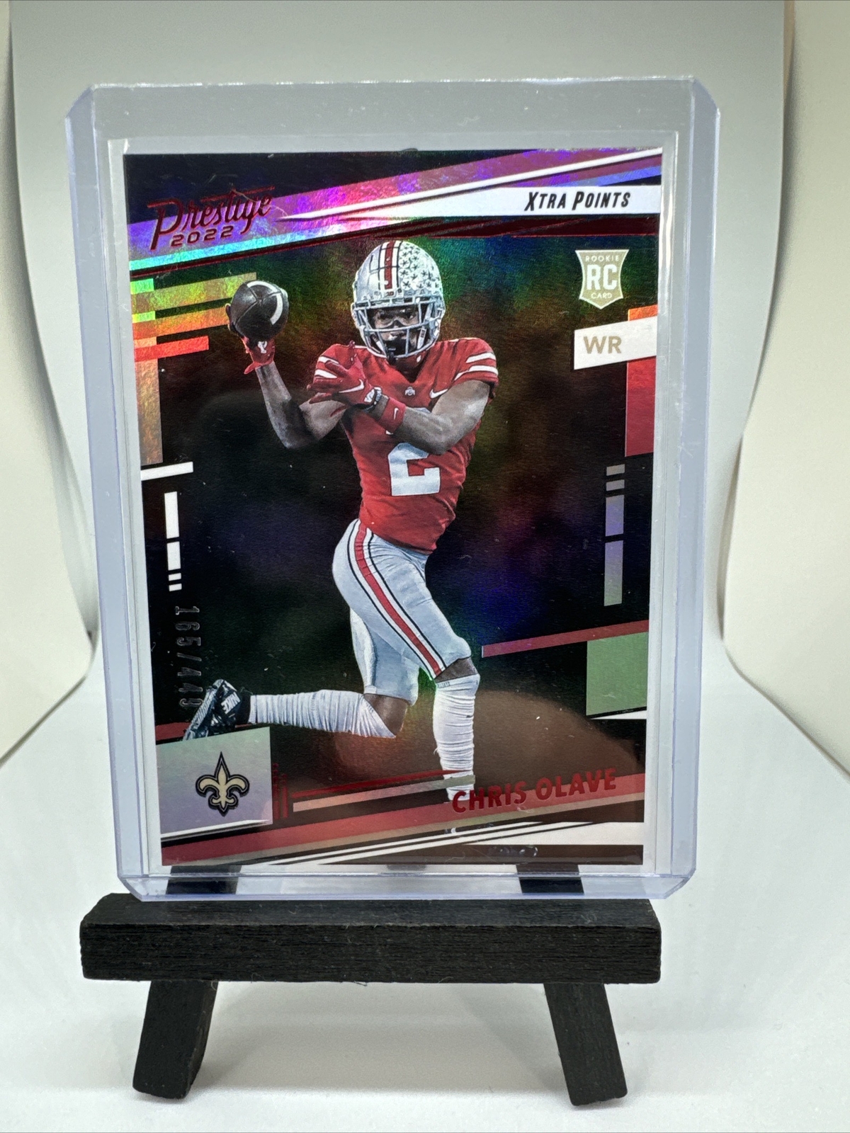 2022 Prestige Football Rookies Red #310 Chris Olave /449 - New Orleans Saints