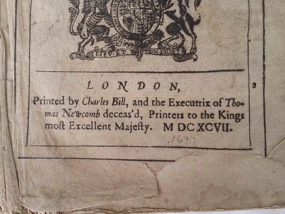 1697 Kingdom of WILLIAM III AND ANNE- Anno Regni Gulielmi III, London, Very Rare - Image 3 of 4
