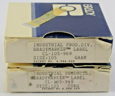 2 Boxes Brady CL-105-969 Wire Marking Labels 500x2 Silver *BOX DAMAGE* Free Ship