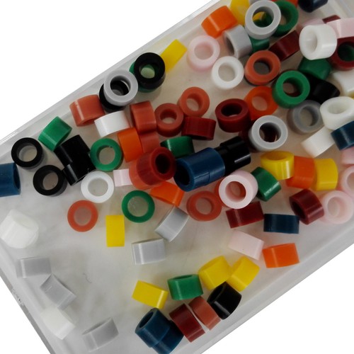 100 Pcs Dental Silicone Color Code Rings Hygienist Instrument Autoclavable ∅ 4MM - Imagen 15 de 16