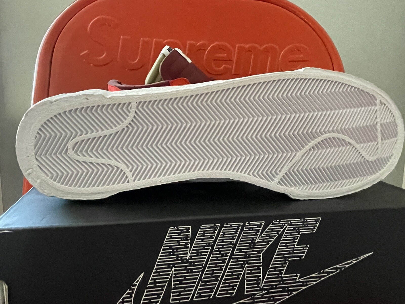 SACAI X NIKE Nike Blazer Low Sacai x KAWS rosso squadra taglia 12 5 100% DS & autentico