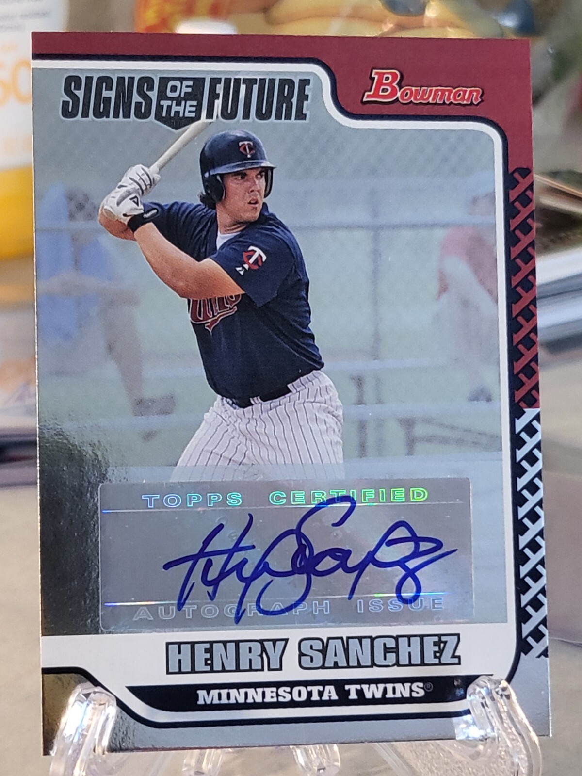 Henry Sanchez AUTO Rookie 2006 Bowman Signs of the Future RC Card Twins SOF-HS