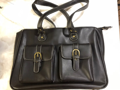 Foray Black Leather Expandable 15