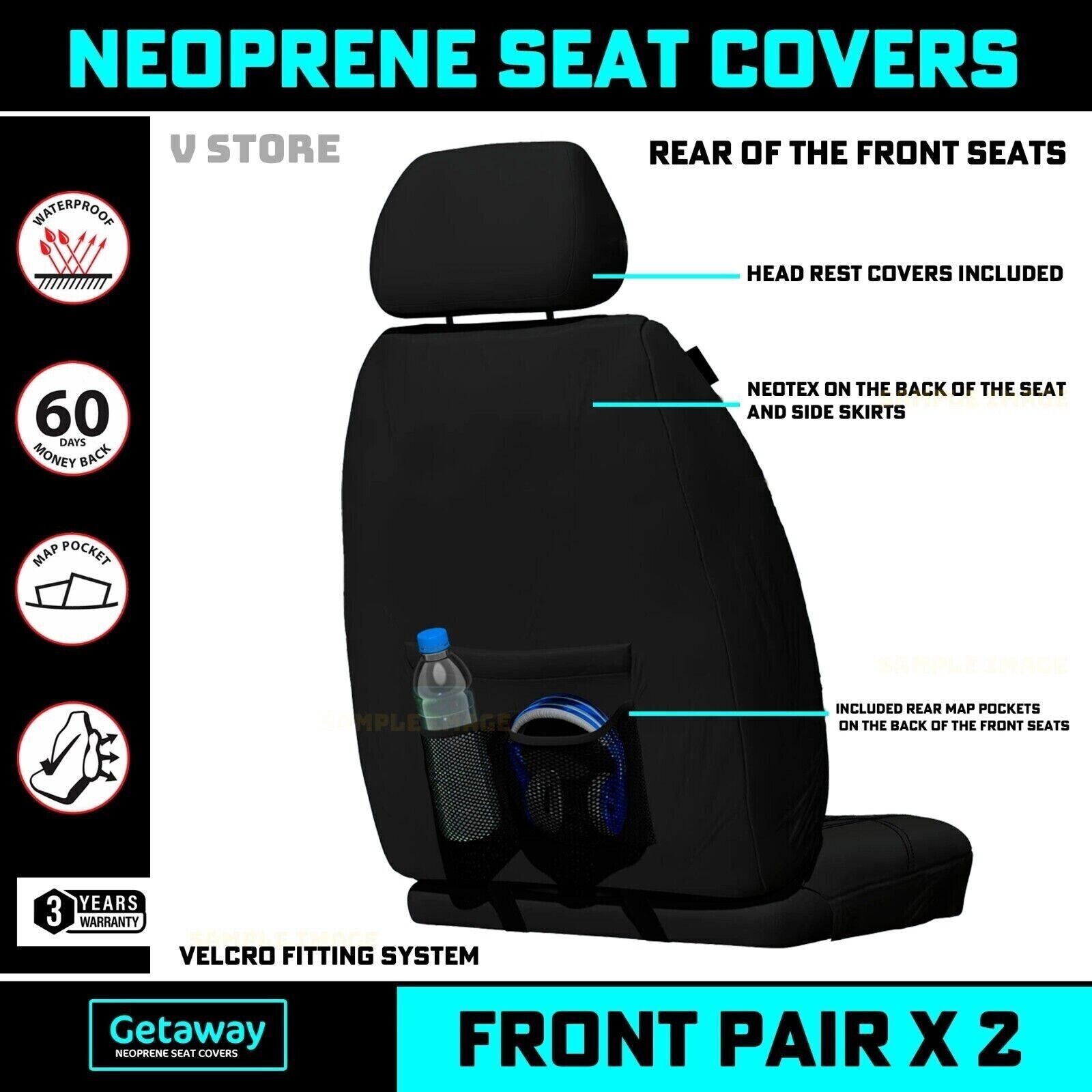 Getaway 2 Rows Neoprene Seat Covers For RAM 3500 Laramie 6/20183/2021 eBay