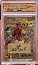 2018 Contenders Draft Picks Steele Walker #17 Cracked Ice Auto #’d /23 PSA 10