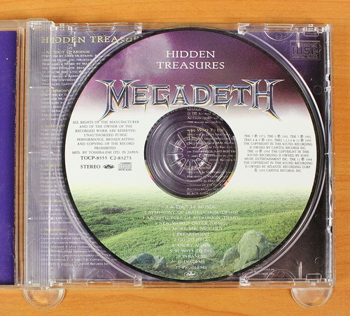 Megadeth - Hidden Treasures CD (Japan 1995 Capitol Records) TOCP-8555 - Picture 4 of 5