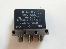 Radiall Micronde R555413 RF Switch Relay U: 24-30 V, 0-2GHz - SMA  (MW-334)