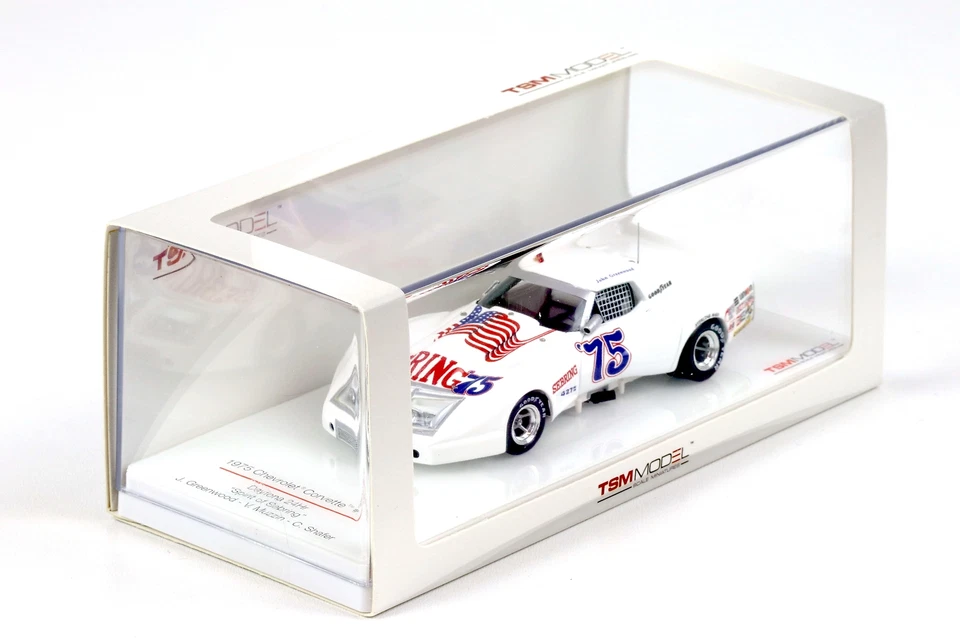 1:43 TSM 1975 Chevrolet Corvette 24h Daytona #75 Spirit Di Sebring Greenwood/ Mu - Immagine 3 di 3