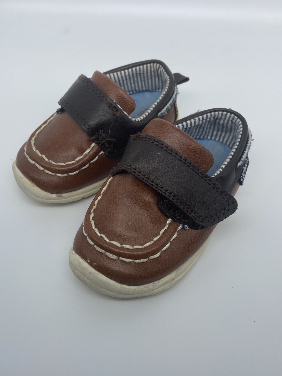 Carters Baby Boys Brown black Boat Shoes Size Infant NWOT