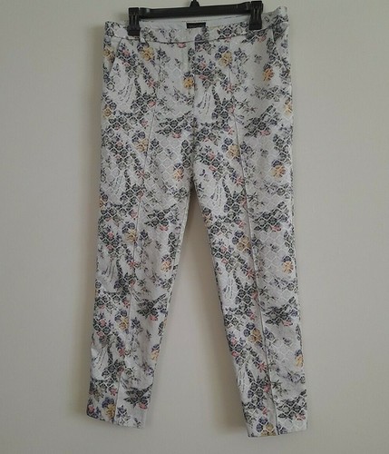 Floral Print Cigarette Trousers Size 