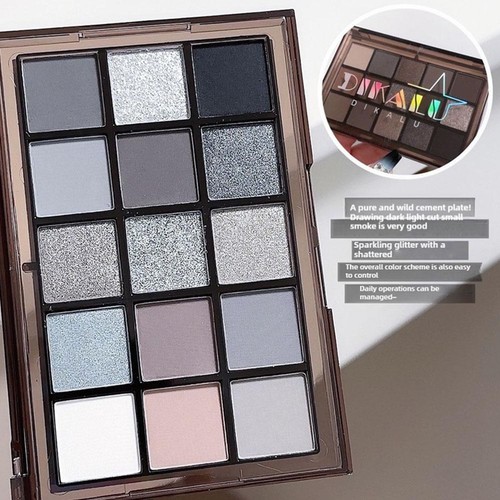 15-color black eyeshadow palette Eye Shadow Make Up Shimmer L3H2 R6I7 B4W5 D7K4 - Picture 5 of 17