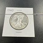 1943 Liberty Walking Half Dollar 50c - AU+ / .9 / Beautiful Coin! - No Reserve!
